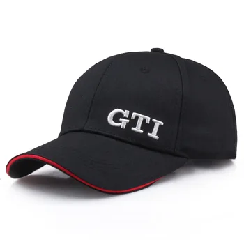 2019 Naujas Mados Aukštos Kokybės Beisbolo kepuraitę GTI Laišką Siuvinėjimo Atsitiktinis Skrybėlę Vyras, Moteris, Lenktynių Automobilis logotipą, Juoda Medvilnė Sportas skrybėlės