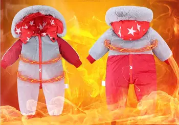 2019 Naujas žiemos jumpsuits viršutinių drabužių siuvimas 4 spalvos vaikiški žiemos striukė mergaitėms snowsuit , žemyn berniukų paltai 1-4 metų kombinezonas šiltas baby