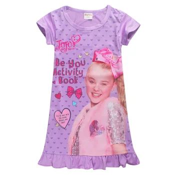 2019 Princesė Suknelė Mados Vasaros Minkštas Mergaitės Pižamą, Vaikams, Suknelės Naktį Suknelė Pižama jo jo Sleepwear Pižamos Drabužiai