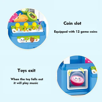 2019 Saldainiai Grabber Apšvietimu Mygtuką Desktop Mini Lėlės Grabber Mašina Letena Žaislai Mini Arcade Automatų Lošimo Žaidimas Vaikams
