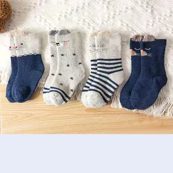 2020 4Pair / daug 0-1-3 metų kūdikių kojinės naujagimio gimimas bamblys koja kojinių