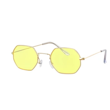 2020 Aikštė Akiniai nuo saulės Moterims Retro Mados Rose Gold Saulės akiniai moterų Prekės Skaidrūs akiniai ponios