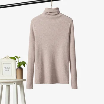 2020 Atsitiktinis vientisos spalvos Golfo rudens žiemos pagrindinio laisvas Megztinis puloveriai Moterims megztiniai megztinis moterų golfo storas megztinis