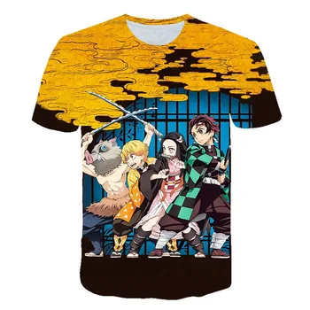 2020 Dvasios Ašmenys 3D T-Marškinėliai Vyrams, funny t shirts Mados Hip-Hop Moterų Demon Slayer Vasaros vaikų Spausdinti Streetwear T-Marškinėliai, topai