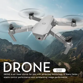 2020 E68Pro Mini Drone 4K 1080P Plataus Kampo Kamera Dron Wifi FPV Aukštis Hold Režimu RC Sulankstomas Quadcopter Vaikai Dovana Kalėdų Dovana