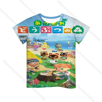 2020 Gyvūnų Kirtimo Trumpas Rankovės Vaikų Berniukų, Mergaičių Mados Spalvinga marškinėliai 3d Vaikams, Vaikiška Spausdinti Atsitiktinis T Shirts