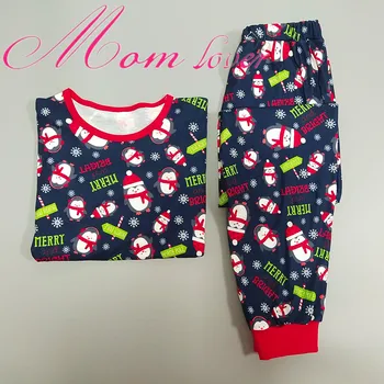 2020 Kalėdų Užsakymą Moterų Pižama Nustatyti Medvilnės Sleepwear Ilgai Grotelės Kelnes Print T-Marškinėliai, Pižamos Laids Drabužių Žiemos Pijamas