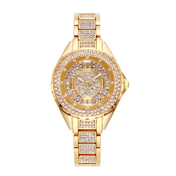2020 Karšto Pardavimo Moterų Laikrodžiai Lady Diamond Akmens Suknelė Žiūrėti Aukso, Sidabro, Nerūdijančio Plieno, Rhineston Laikrodis Moterų Kristalų Žiūrėti