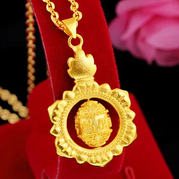 2020 Karšto Smėlio Aukso Žalvario Crafting Malda Varantys Moterų Pakabukas Papuošalai Karoliai Šešių žodis Mantra Auksu Pakabukas Priedai
