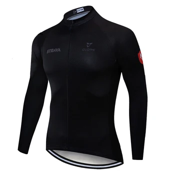 2020 komanda STRAVA camiseta ciclismo žiemą, rudenį ilgomis rankovėmis ropa ciclismo hombre maillot žiemos dviračių džersis vyrai