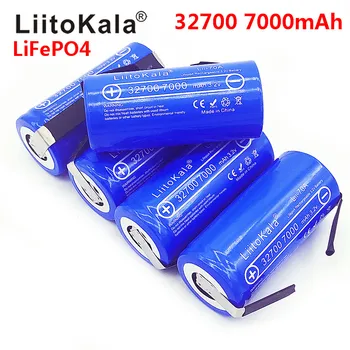 2020 LiitoKala 3.2 V 32700 7000mAh 6500mAh LiFePO4 Baterija 35A Nuolat Išleidimo Didžiausias 55A Didelės galios baterija+Nikelio lakštai