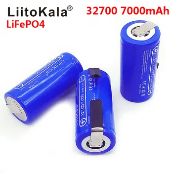 2020 LiitoKala 3.2 V 32700 7000mAh 6500mAh LiFePO4 Baterija 35A Nuolat Išleidimo Didžiausias 55A Didelės galios baterija+Nikelio lakštai