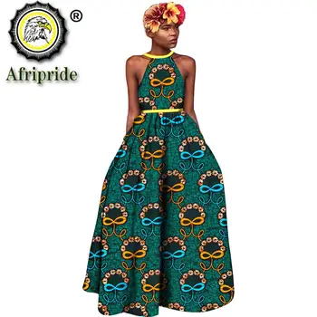 2020 m. Afrikos-Line suknelės moterims hailter ankara spausdinti maxi suknelė dashiki seksualus šalies dėvėti apranga, apranga AFRIPRIDE S1925095
