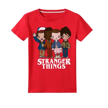 2020 m. Berniukų T Marškinėliai Mergaitėms Animacinių filmų Topai Svetimas Dalykų Pranešimą, Print T Shirt Vaikų Vasaros Laisvalaikio Vaikus, Drabužiai, Juokingi marškinėliai,