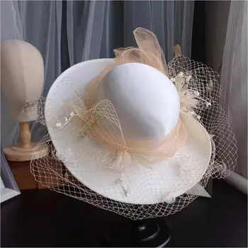 2020 m. Japonija Stiliaus Nuotakos Skrybėlės ir Fascynacji Moterų Skrybėlė Vestuves Vinjetė Ponios Priedai