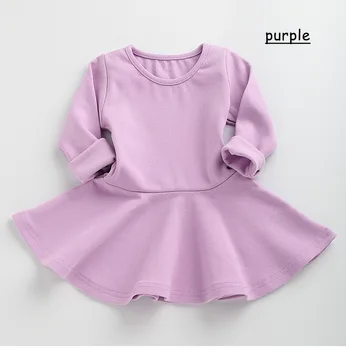2020 m. Mergaičių Atsitiktinis Suknelė Susiėmę ilgomis Rankovėmis Apačioje Sijonas Vaikų Sijonas Vaikus, Drabužiai Vaikams Apsirengti Baby Girl Dress