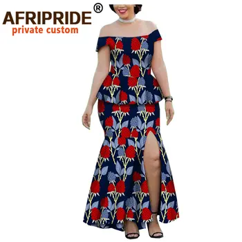 2020 m. pavasarį vaškas afrikos drabužius, 2 vnt. šluosčių rinkinį moterims AFRIPRIDE stebėjimo viršuje+kulkšnies ilgio, padalinta sijonas moterims nustatyti A1926001
