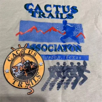 2020 m. Scott Travis Cactus Jack T-Shirt Vyrai Moterys Astroworld Skaitmeninis Spausdinimas Marškinėliai Vyrams Hip-hop Top Tees