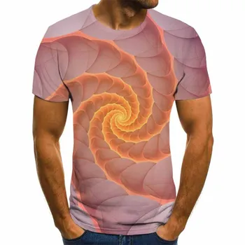 2020 m. tarpvalstybinių užsienio prekybos karšto pardavimo geometrinio stiliaus 3D skaitmeninis spausdinimas mados trumpomis rankovėmis vyriški T-shirt
