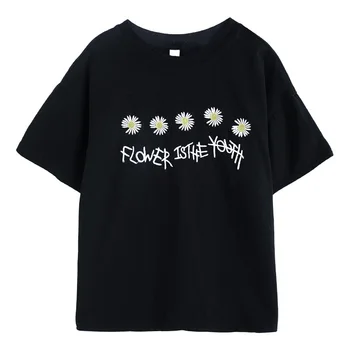 2020 M. Vaikams Drabužių Mergaičių Daisy Print T Shirt Girls Tees Vasaros Atsitiktinis Sporto Stiliaus Mados Medvilnės Vaikas Viršūnes Tees 8 10 12 14 Metų