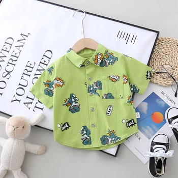 2020 m. Vaikų printe Dinozaurų Berniukų/mergaičių Marškinėliai Vaikams Viršūnes ilgomis Rankovėmis Kūdikių Drabužiai Kūdikiams Viršuje Tee Marškinėliai 0-5 metų