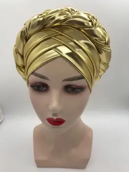 2020 Mados blizgučiai nerijos moterų turbaną kepurės nešioti Afrikos galvos apsiaustas musulmonų skarelė variklio dangtis, plaukų slinkimas skrybėlę turbante
