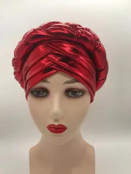 2020 Mados blizgučiai nerijos moterų turbaną kepurės nešioti Afrikos galvos apsiaustas musulmonų skarelė variklio dangtis, plaukų slinkimas skrybėlę turbante