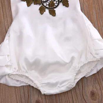 2020 Mados Naujagimiui Mergaičių Drabužius 3D Gėlių Backless Bodysuits Kūdikiams Mergina Gėlių Bodysuit Sunsuit 0-3T Drabužių ropa bebe