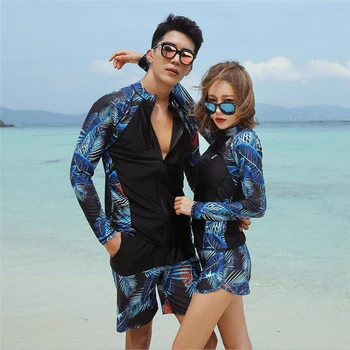 2020 Mados Vyrų ir moterų atitikimo bėrimas apsaugas pora korėjos maudymosi kostiumėlį mėgėjams banglenčių drabužių rinkinys ilgomis rankovėmis UV apsaugoti