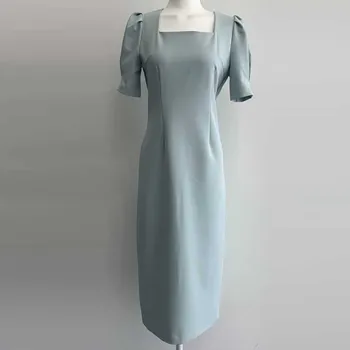 2020 Metų Vasaros Elegantiškas Biuras Moterų Suknelė Plius Dydis-Trumpomis Rankovėmis-Line Suknelė Vintage Plonas Juosmens Šalis Suknelės Vestidos Femme