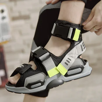 2020 Metų Vasaros Mens Kulkšnies Aukštos Viršų Batai Gladiatorių Sandalai Dizainerių Platforma, Patogūs Paplūdimio Sandalai Vyrų Drobė Vyrų Sandalss