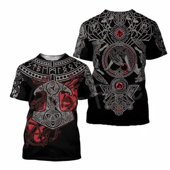 2020 metų vasaros nauji vyriški viking 3DT shirt spausdinti drabužių, karšta tendencija punk t-shirt harajuku vyrų viršų
