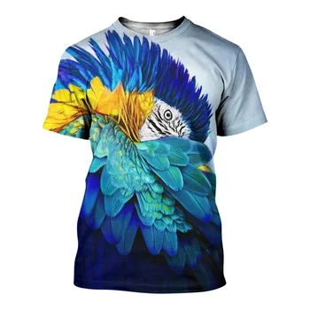 2020 metų vasaros Naują T shirs Gyvūnų Papūga 3D Atspausdintas vyrų marškinėliai Harajuku Mados Trumpas rankovės marškinėliai street Atsitiktinis Unisex tee viršūnės