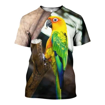 2020 metų vasaros Naują T shirs Gyvūnų Papūga 3D Atspausdintas vyrų marškinėliai Harajuku Mados Trumpas rankovės marškinėliai street Atsitiktinis Unisex tee viršūnės