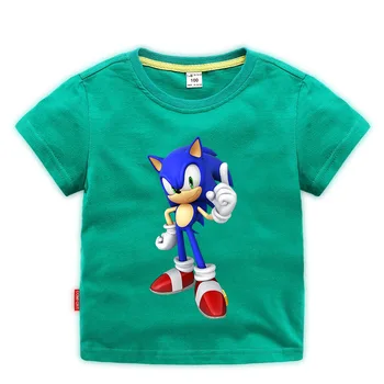 2020 metų Vasaros Vaikai Sonic The Hedgehog Marškinėliai Berniukams T-shirt Vaikų Sonic trumpomis Rankovėmis Marškinėlius Tee Bamblys Merginos Viršūnes Drabužius 2-10Y