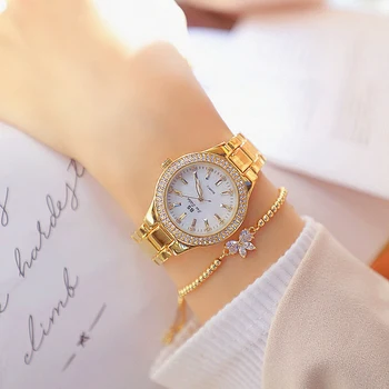 2020 Moteriški Rankiniai Laikrodžiai Suknelė Aukso Žiūrėti Moterų Kristalų Deimantai, Laikrodžiai, Nerūdijančio Plieno, Sidabro Spalvos Laikrodis Moterims Montre Femme 2019