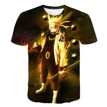 2020 Nauja, vyriški T-shirt 3D Naruto Anime T-shirt Vyrų ir Moterų, Vaikų trumpomis Rankovėmis Kietas Tee Mados Atsitiktinis Vasaros Berniukai ir