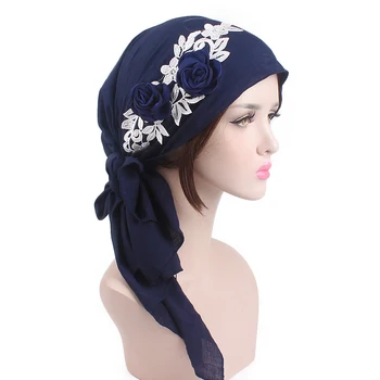2020 naujas mados gėlės moterims vidinis hijabs bžūp kaimo stiliaus nešioti musulmonų galvos skara lady apsiaustas hijab kepurės turbaną variklio dangčio