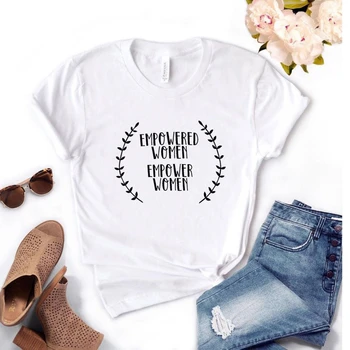 2020 Naujas mados pavasario atvykimo Įgaliota Moterims Suteikti daugiau teisių Moterims Spausdinti Moterų marškinėlius Medvilnės Atsitiktinis Juokingi marškinėliai Dovanų Top Tee-L933