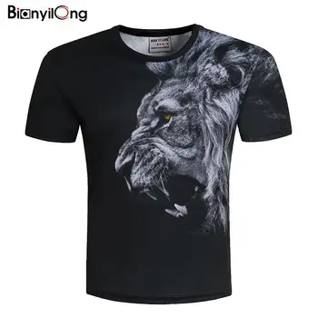 2020 Naujas Mados Vyrai/Moterys T-shirt 3d liūtas Spausdinti Sukurta Stilingas Vasaros marškinėliai Prekės Viršūnes Trišakiai Plius Dydis M-5XL