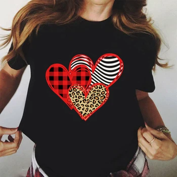 2020 Naujas Moterų Marškinėlius Kpop Estetinės Vintage marškinėliai Širdies Meilės Spausdinti Negabaritinių Marškinėliai Black Tee Marškinėliai Moterims Topai Tees
