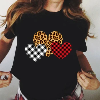 2020 Naujas Moterų Marškinėlius Kpop Estetinės Vintage marškinėliai Širdies Meilės Spausdinti Negabaritinių Marškinėliai Black Tee Marškinėliai Moterims Topai Tees