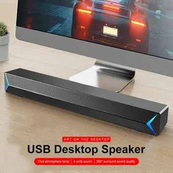 2020 Naujas USB Bar Garsiakalbių Nešiojamų Patvarus Darbalaukio žemų dažnių garsiakalbis Kompiuterio Garso Garso Juostą Universalus Kompiuteris Išmaniųjų Telefonų
