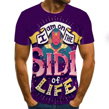 2020 Naujas Vyrų 3D marškinėliai Atsitiktinis Trumpas Rankovės O-Kaklo Mados Spausdinami 3D marškinėliai Vyrams Aukštos Kokybės Prekės marškinėlius