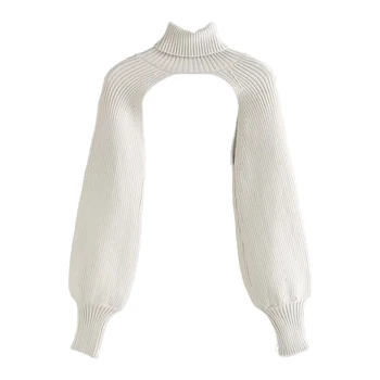 2020 Naujų Rudenį, Žiemą, Moterų Megzti viršų Mezgimo Rankos Šildytuvus Aukšto Kaklo, ilgomis Rankovėmis megztinis stilingas atsitiktinis Chic Moterims megztiniai