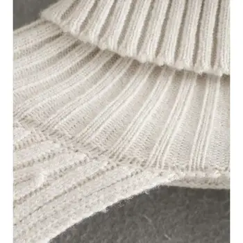 2020 Naujų Rudenį, Žiemą, Moterų Megzti viršų Mezgimo Rankos Šildytuvus Aukšto Kaklo, ilgomis Rankovėmis megztinis stilingas atsitiktinis Chic Moterims megztiniai