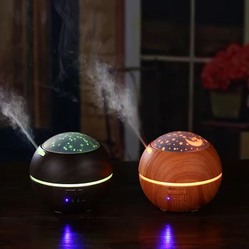 2020 naujų žvaigždžių medienos grūdų aromaterapija mašina USB atmosferą naktį šviesos eterinis aliejus difuzijos mini drėkintuvas