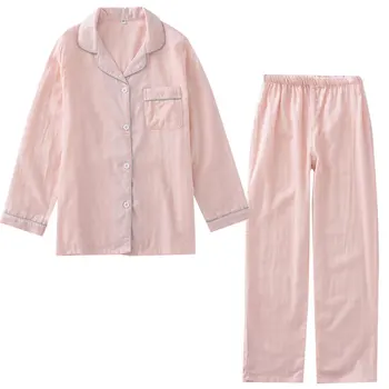 2020 Pižama Moterims ilgomis Rankovėmis naktiniai drabužiai Moterims Sleepwear Turn-žemyn, Medvilnės Pižamos Plonas Pijama Mujer Loungewear