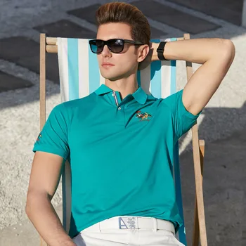 2020 Prekės Polo Marškinėliai Vyrams Vasaros Trumpomis Rankovėmis Plius Dydis Homme Drabužių Dizaineris Aukštos Kokybės Siuvinėjimo Balta Mados Kietas Viršūnes