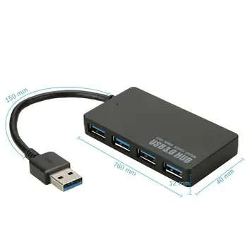 2020 Ultra Slim USB 3.0 4 Port Multi Duomenų centro Plėtros Splitter Didelės Spartos 5 Gb / s USB Šakotuvą, Adapteris, Skirtas MacBook PS3 Xbox Nešiojamas kompiuteris